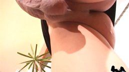 Hungry tgirl plays with herself and sensually poses