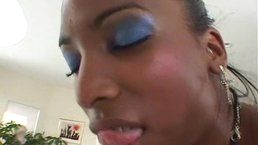 Dirty guy enjoys in fucking ebony tranny's face