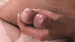 Horny cameraman loves cumming on her round ass