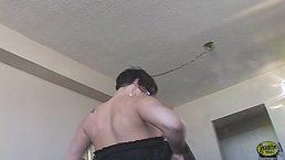Naughty posing by an incredibly horny shemale